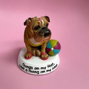 Zelda Wisdom English Bulldog Figurine 2005 Thongs On My Feet #16614